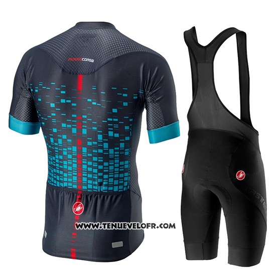 2019 Maillot Ciclismo Castelli Climber's 2.0 Noir Azur Manches Courtes et Cuissard