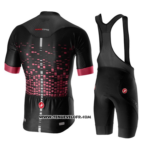 2019 Maillot Ciclismo Castelli Climber's 2.0 Noir Rose Manches Courtes et Cuissard