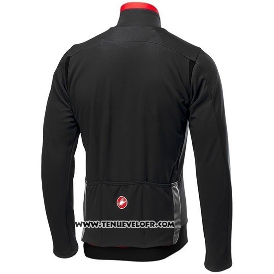 2019 Maillot Ciclismo Castelli DE Noir Rouge Manches Longues et Cuissard