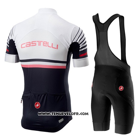 2019 Maillot Ciclismo Castelli Free AR 4.1 Blanc Noir Manches Courtes et Cuissard
