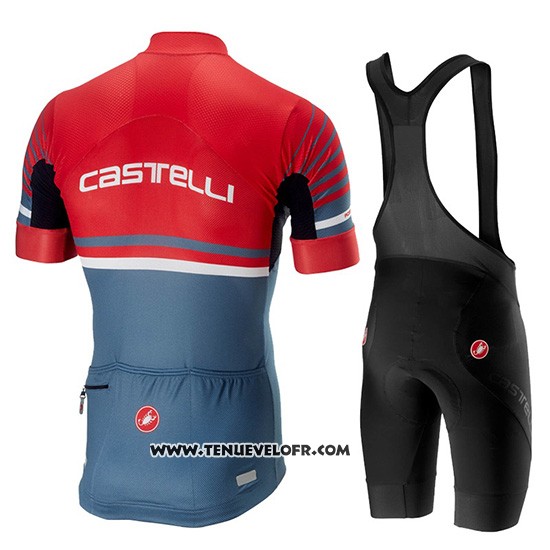 2019 Maillot Ciclismo Castelli Free AR 4.1 Rouge Gris Manches Courtes et Cuissard