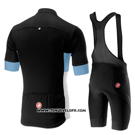 2019 Maillot Ciclismo Castelli Prologo 6 Noir Azur Blanc Manches Courtes et Cuissard