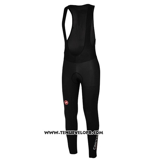 2019 Maillot Ciclismo Castelli Puro 3 Bleu Noir Manches Longues et Cuissard