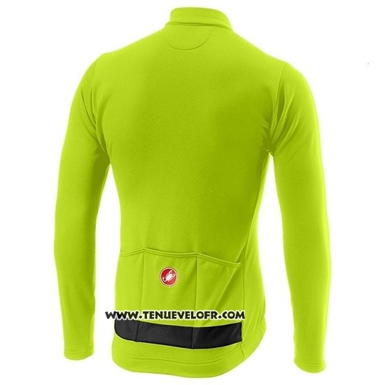 2019 Maillot Ciclismo Castelli Puro 3 Vert Noir Manches Longues et Cuissard