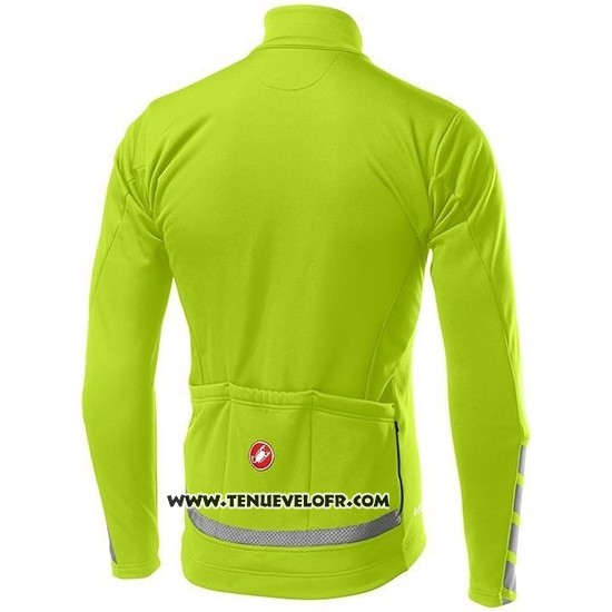 2019 Maillot Ciclismo Castelli Raddoppia 2 Vert Argent Manches Longues et Cuissard