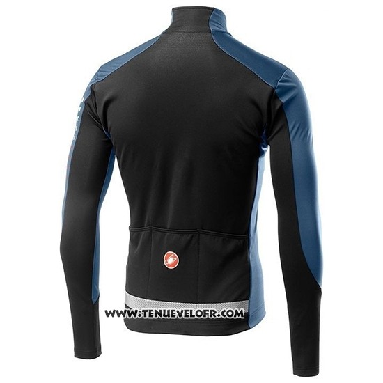 2019 Maillot Ciclismo Castelli TRAS Bleu Orange Manches Longues et Cuissard