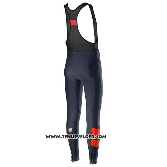 2019 Maillot Ciclismo Castelli TRAS Bleu Orange Manches Longues et Cuissard