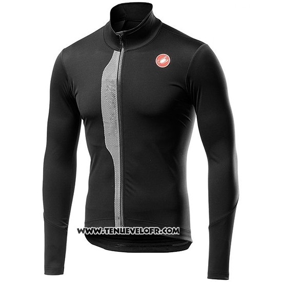 2019 Maillot Ciclismo Castelli TRAS Noir Argent Manches Longues et Cuissard