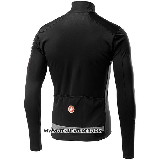 2019 Maillot Ciclismo Castelli TRAS Noir Argent Manches Longues et Cuissard