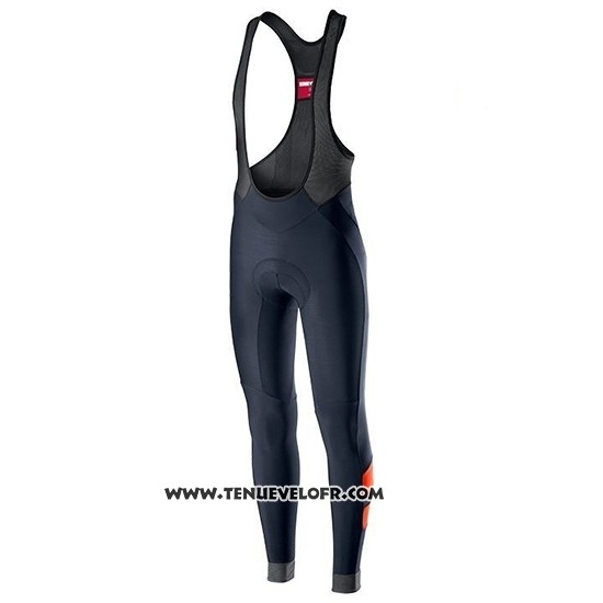 2019 Maillot Ciclismo Castelli TRAS Noir Argent Manches Longues et Cuissard