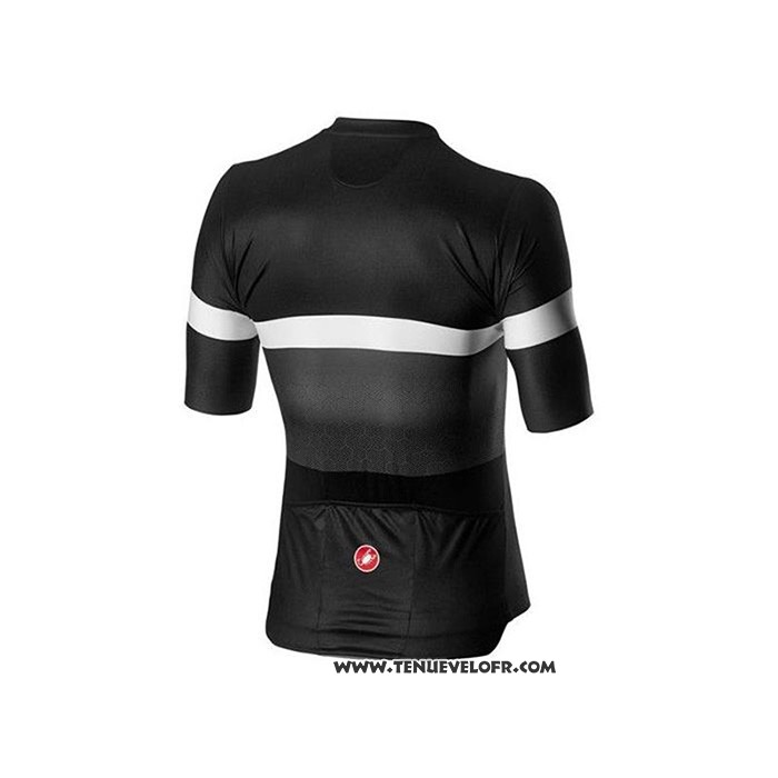 2020 Maillot Ciclismo Castelli Noir Blanc Manches Courtes et Cuissard