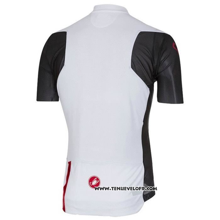 2020 Maillot Ciclismo Castelli Noir Blanc Rouge Manches Courtes et Cuissard