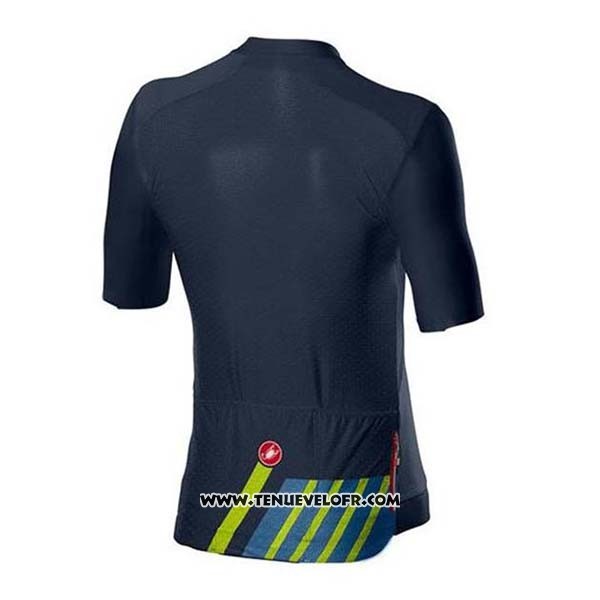 2020 Maillot Ciclismo Castelli Noir Vert Manches Courtes et Cuissard