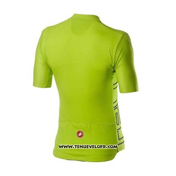 2020 Maillot Ciclismo Castelli Vert Manches Courtes et Cuissard