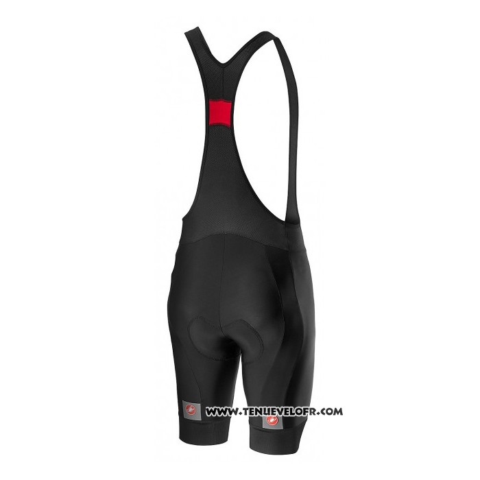 2020 Maillot Cyclisme Castelli Rouge Bleu Manches Courtes et Cuissard