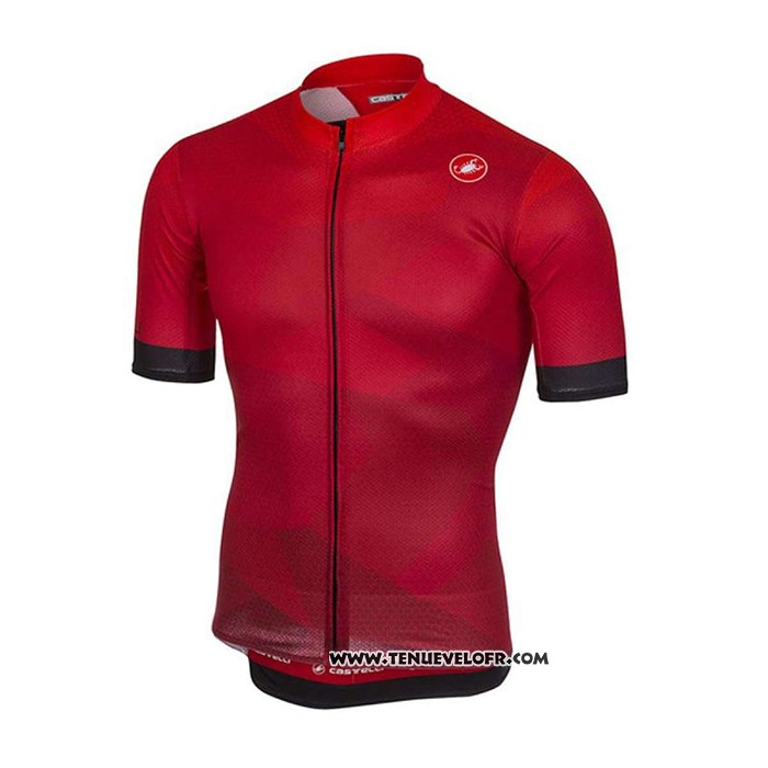 2020 Maillot Cyclisme Castelli Rouge Manches Courtes et Cuissard