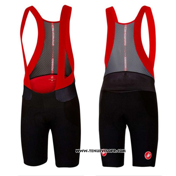 2020 Maillot Cyclisme Castelli Rouge Manches Courtes et Cuissard