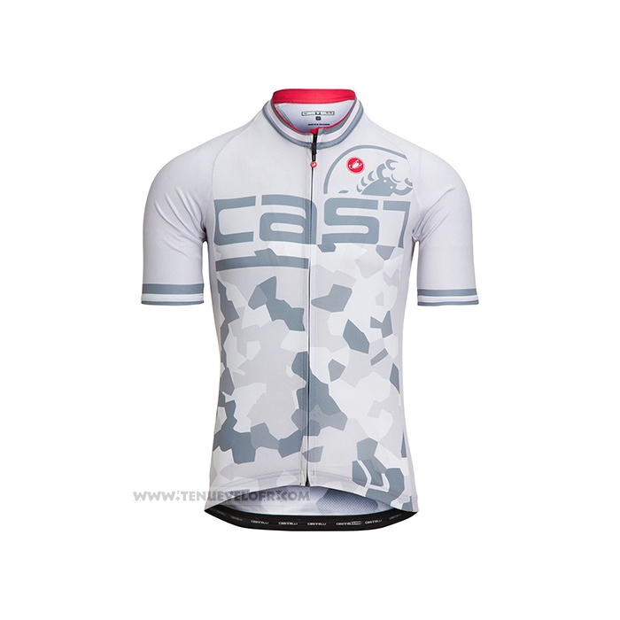 2021 Maillot Cyclisme Castelli Blanc Gris Manches Courtes et Cuissard