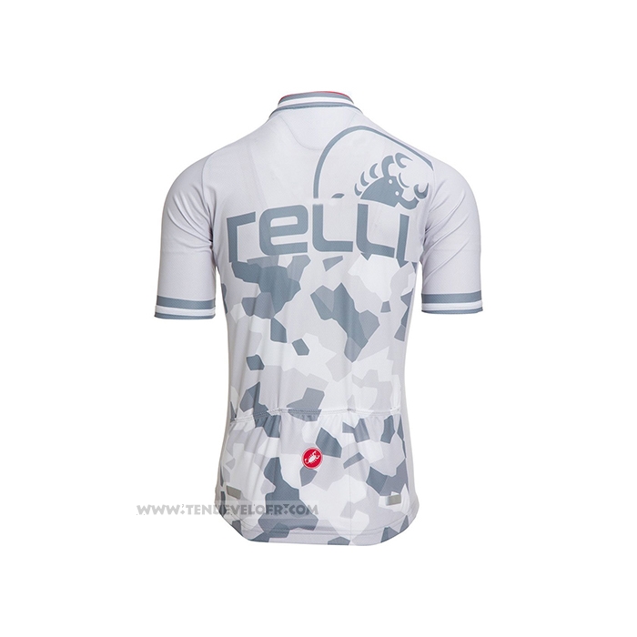 2021 Maillot Cyclisme Castelli Blanc Gris Manches Courtes et Cuissard