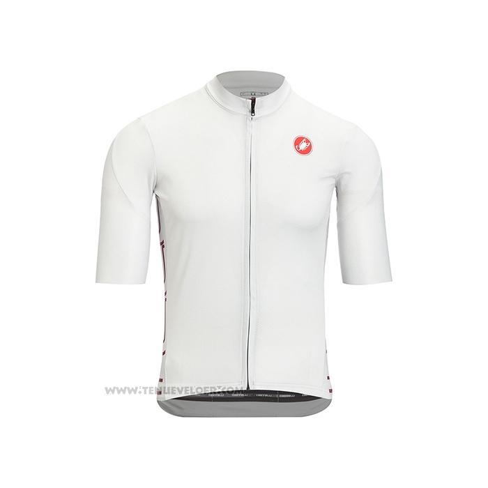 2021 Maillot Cyclisme Castelli Blanc Manches Courtes et Cuissard