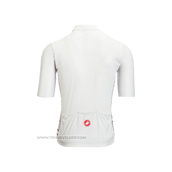 2021 Maillot Cyclisme Castelli Blanc Manches Courtes et Cuissard
