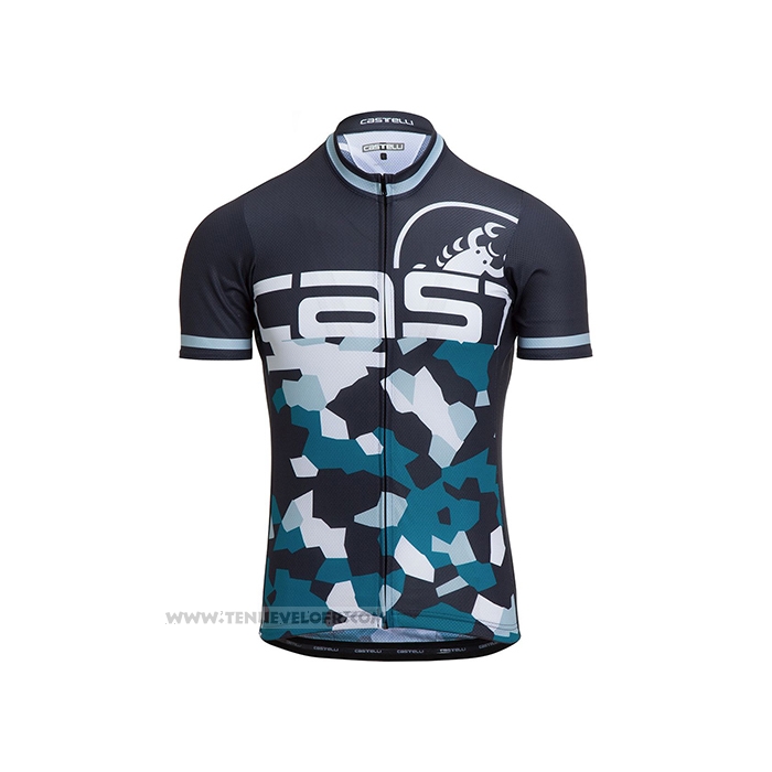 2021 Maillot Cyclisme Castelli Bleu Gris Manches Courtes et Cuissard