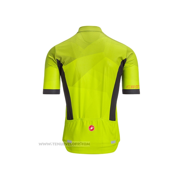2021 Maillot Cyclisme Castelli Brillant Jaune Manches Courtes et Cuissard