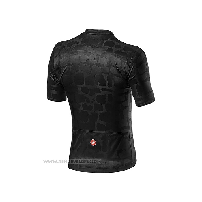 2021 Maillot Cyclisme Castelli Brillant Noir Manches Courtes et Cuissard