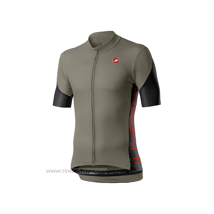 2021 Maillot Cyclisme Castelli Fonce Vert Manches Courtes et Cuissard