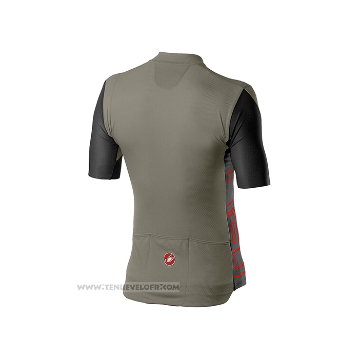 2021 Maillot Cyclisme Castelli Fonce Vert Manches Courtes et Cuissard