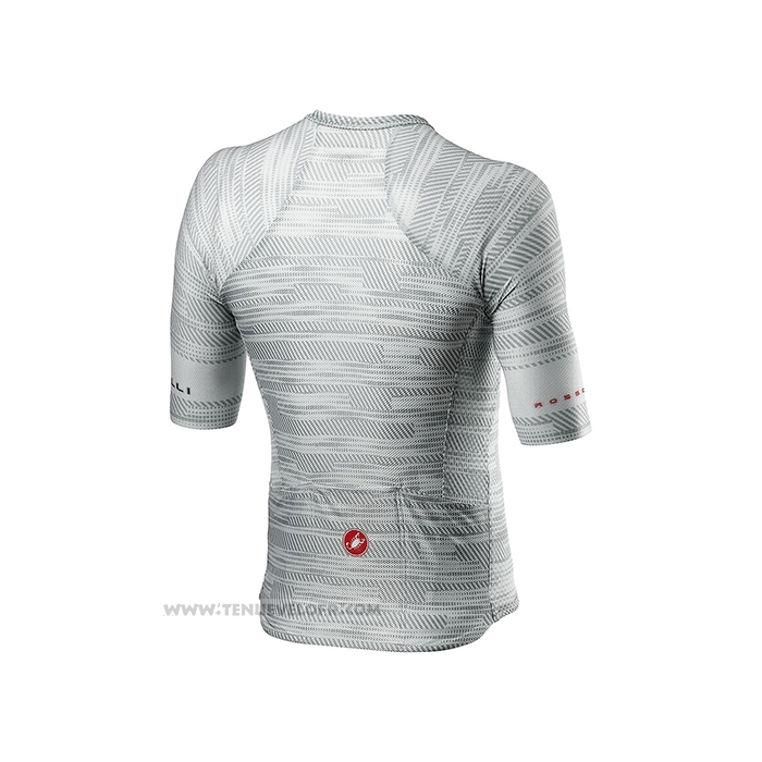2021 Maillot Cyclisme Castelli Gris Blanc Manches Courtes et Cuissard