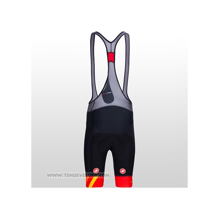 2021 Maillot Cyclisme Castelli Jaune Orange Manches Courtes et Cuissard