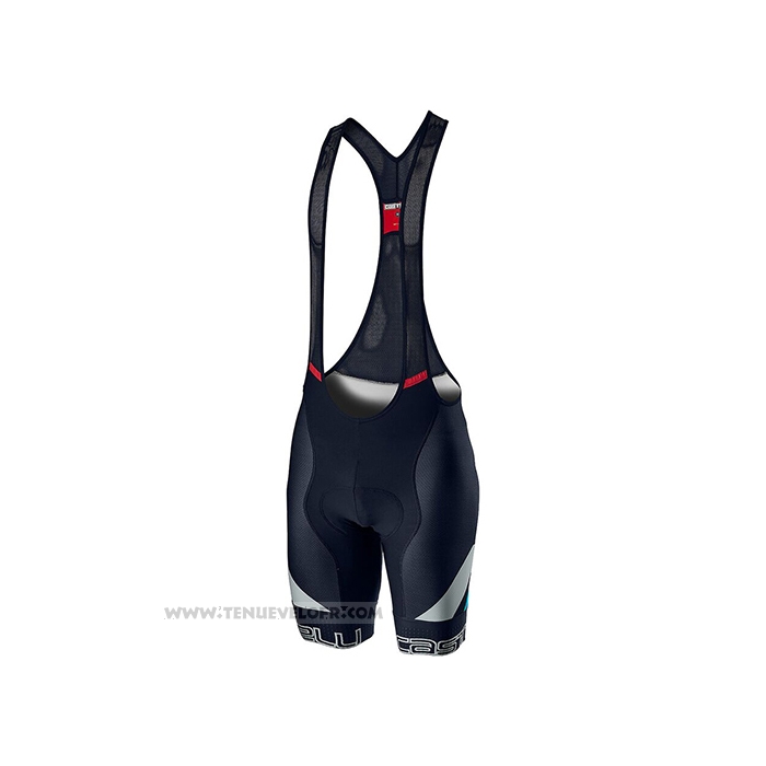 2021 Maillot Cyclisme Castelli Lumiere Bleu Manches Courtes et Cuissard