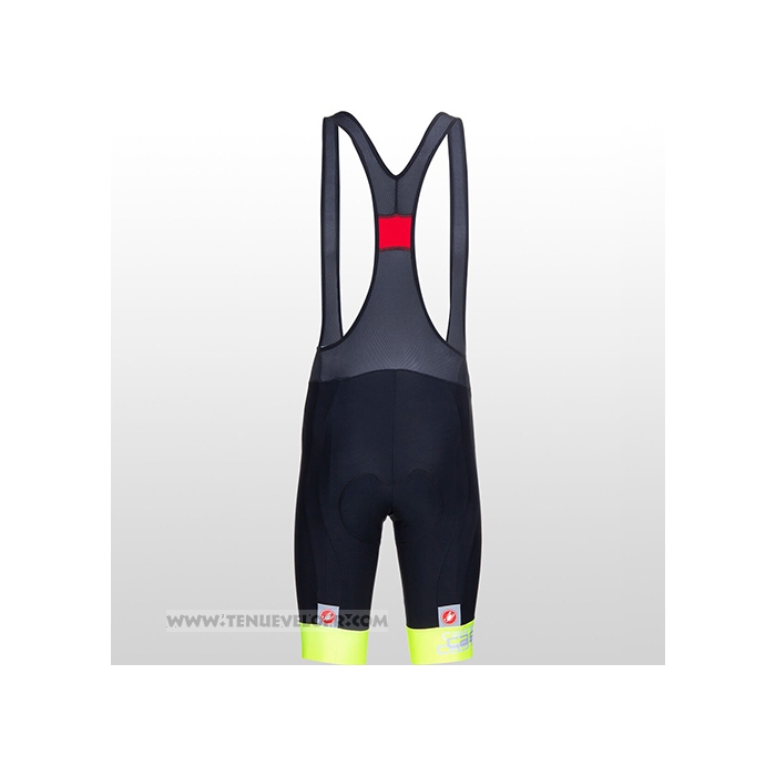 2021 Maillot Cyclisme Castelli Lumiere Jaune Blanc Manches Courtes et Cuissard