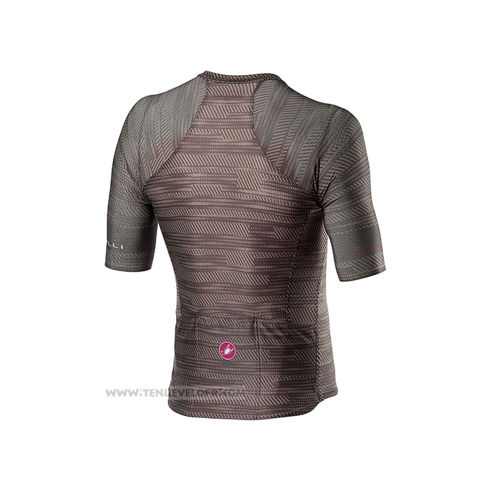 2021 Maillot Cyclisme Castelli Marron Manches Courtes et Cuissard