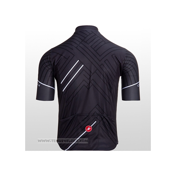 2021 Maillot Cyclisme Castelli Noir Blanc Manches Courtes et Cuissard