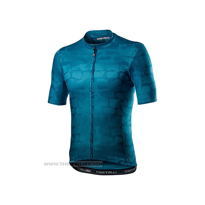 2021 Maillot Cyclisme Castelli Profond Bleu Manches Courtes et Cuissard