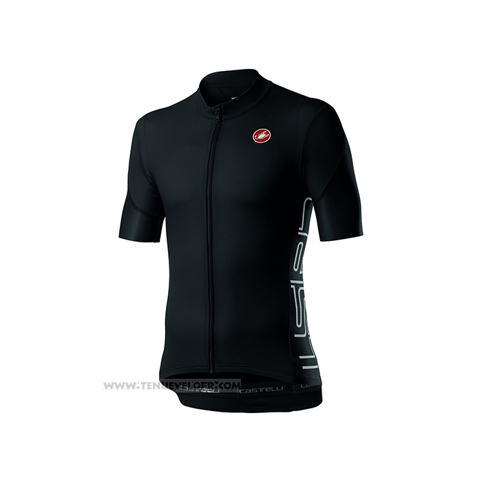 2021 Maillot Cyclisme Castelli Profond Noir Manches Courtes et Cuissard