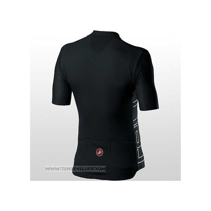 2021 Maillot Cyclisme Castelli Profond Noir Manches Courtes et Cuissard