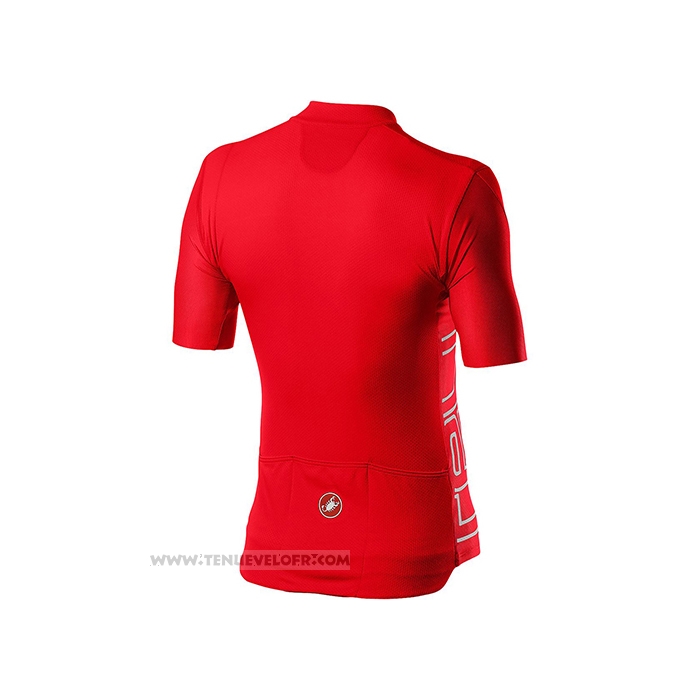 2021 Maillot Cyclisme Castelli Rouge Manches Courtes et Cuissard