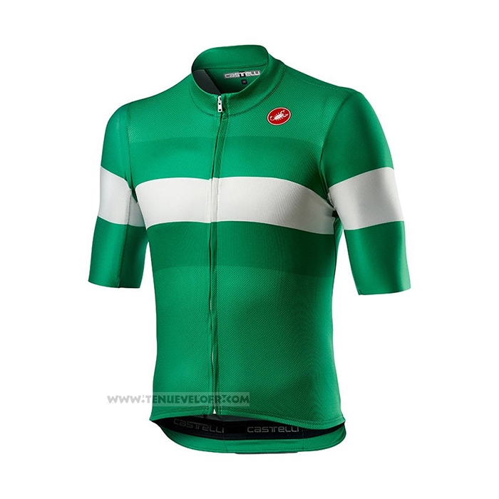 2021 Maillot Cyclisme Castelli Vert Manches Courtes et Cuissard