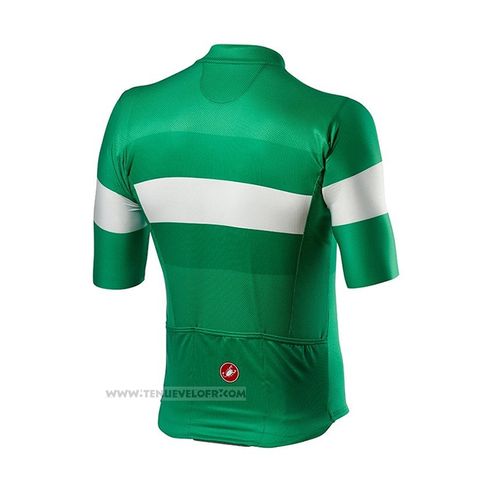 2021 Maillot Cyclisme Castelli Vert Manches Courtes et Cuissard