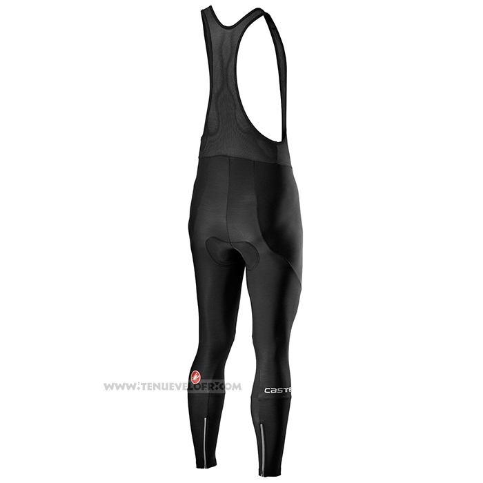 2022 Maillot Cyclisme Castelli Fonce Rouge Manches Longues et Cuissard