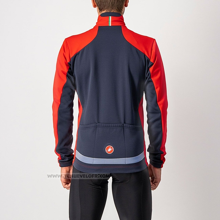 2022 Maillot Cyclisme Castelli Rouge Manches Longues et Cuissard