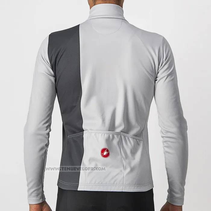 2023 Maillot Cyclisme Castelli Blanc Manches Longues Et Cuissard