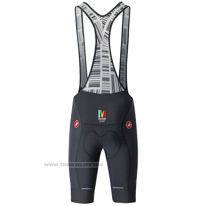 2023 Maillot Cyclisme Castelli Maratona Dles Dolomites-enel Noir Manches Courtes et Cuissard