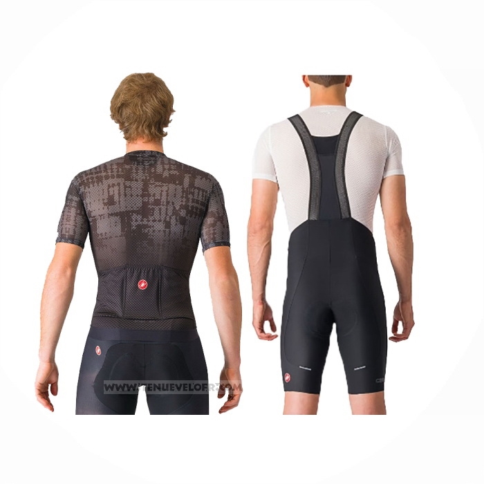 2024 Maillot Cyclisme Castelli Noir Manches Courtes Et Cuissard