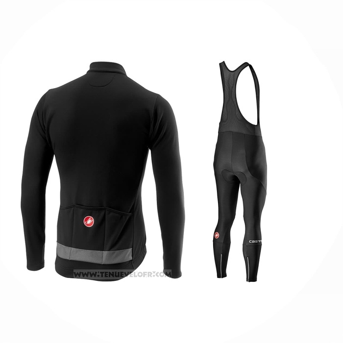 2024 Maillot Cyclisme Castelli Noir Manches Longues Et Cuissard