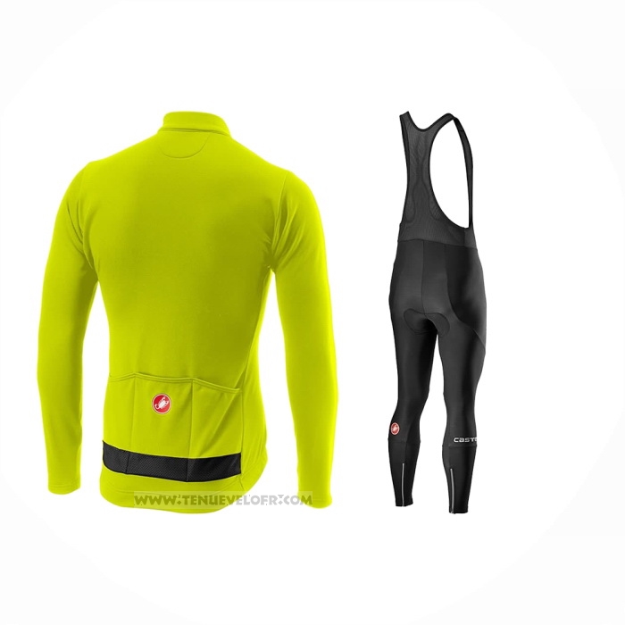 2024 Maillot Cyclisme Castelli Vert Manches Longues Et Cuissard