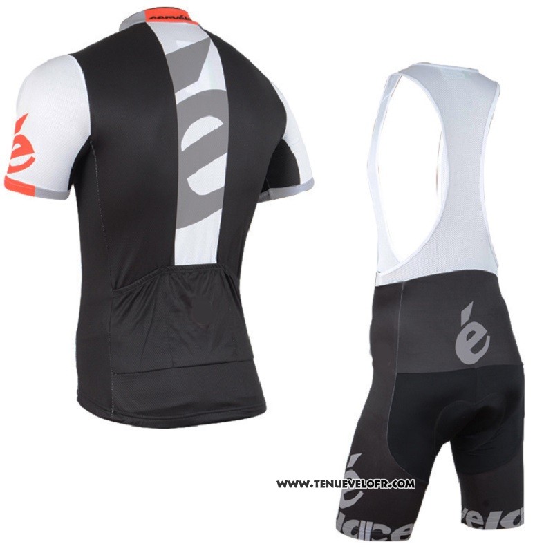 2018 Maillot Ciclismo Cervelo Gris Noir Manches Courtes et Cuissard